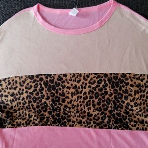 Leopard pink sweater